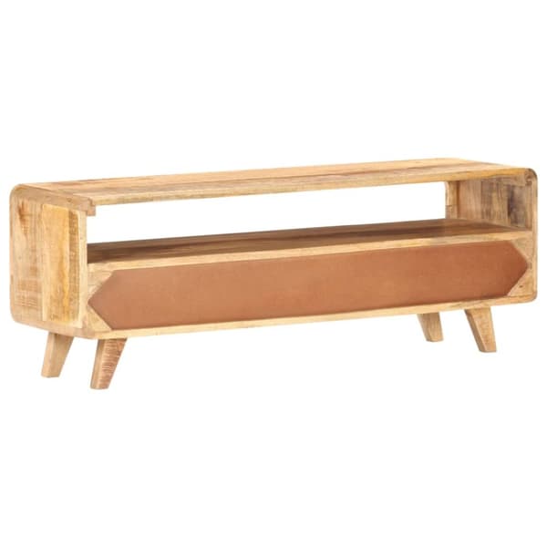The Living Store tv-skab 117x30x41 cm massivt ru mangotræ -  TV-møbler