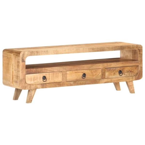 The Living Store tv-skab 117x30x41 cm massivt ru mangotræ -  TV-møbler