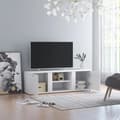 Miniatyrbild 5 av 10: The Living Store Tv-bänk vit 120x34x37 cm konstruerat trä -  TV-bänkar