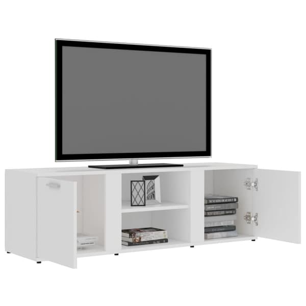 The Living Store Tv-bänk vit 120x34x37 cm konstruerat trä -  TV-bänkar