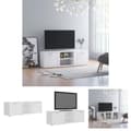 Miniatyrbild 1 av 10: The Living Store Tv-bänk vit 120x34x37 cm konstruerat trä -  TV-bänkar
