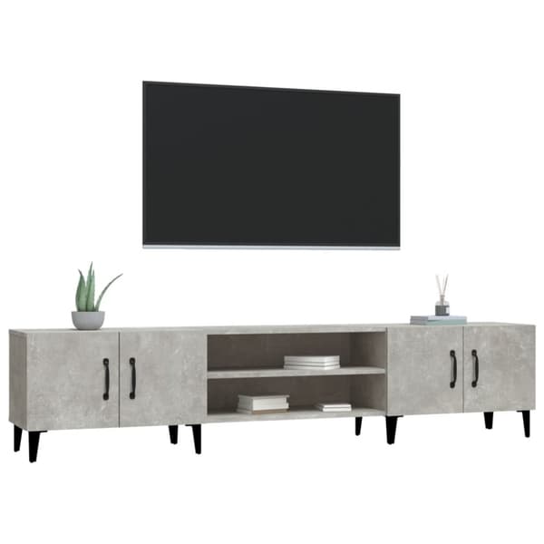 The Living Store TV-taso betoninharmaa 180x31,5x40 cm tekninen puu - TV-tasot