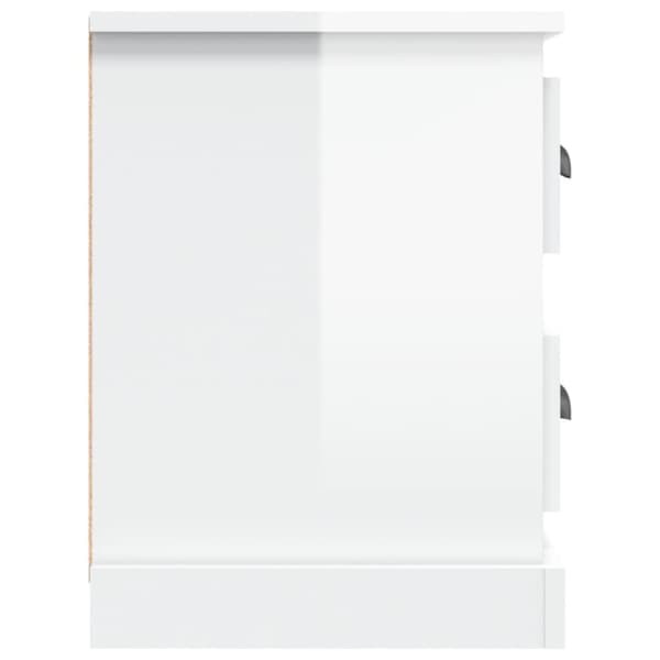 The Living Store tv-bord 102x35,5x47,5 cm konstrueret træ hvid højglans - TV-møbler