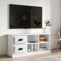 Miniatyrbillede 2 af 11: The Living Store tv-bord 102x35,5x47,5 cm konstrueret træ hvid højglans -  TV-møbler