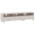 Miniatyrbillede 3 af 10: The Living Store tv-skab HAMAR 158x40x40 cm massivt fyrretræ hvid -  TV-møbler