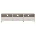 Miniatyrbillede 4 af 10: The Living Store tv-skab HAMAR 158x40x40 cm massivt fyrretræ hvid -  TV-møbler