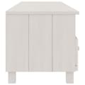 Miniatyrbillede 5 af 10: The Living Store tv-skab HAMAR 158x40x40 cm massivt fyrretræ hvid -  TV-møbler