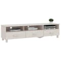 Miniatyrbillede 7 af 10: The Living Store tv-skab HAMAR 158x40x40 cm massivt fyrretræ hvid -  TV-møbler