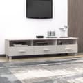 Miniatyrbillede 8 af 10: The Living Store tv-skab HAMAR 158x40x40 cm massivt fyrretræ hvid -  TV-møbler