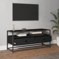 Miniatyrbillede 4 af 10: The Living Store tv-bord 100x35x45 cm konstrueret træ sort -  TV-møbler