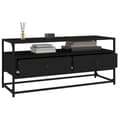 Miniatyrbillede 5 af 10: The Living Store tv-bord 100x35x45 cm konstrueret træ sort -  TV-møbler