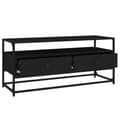 Miniatyrbillede 6 af 10: The Living Store tv-bord 100x35x45 cm konstrueret træ sort -  TV-møbler