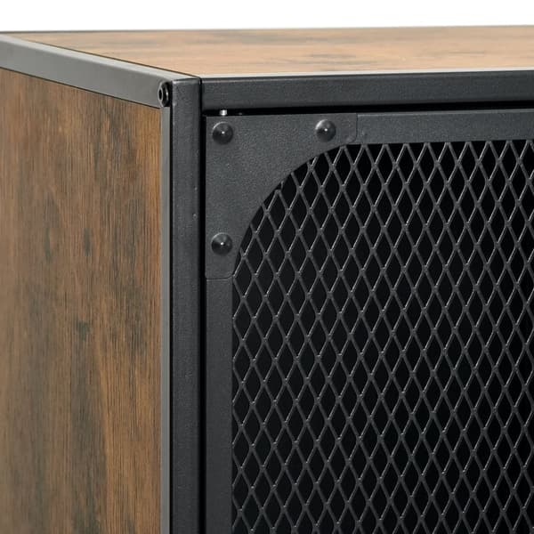 The Living Store TV-taso rustiikkinen ruskea 105x36x47 cm metalli ja MDF - TV-tasot