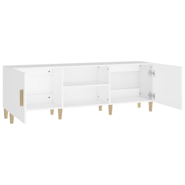 The Living Store tv-bord 150x30x50 cm konstrueret træ hvid - TV-møbler