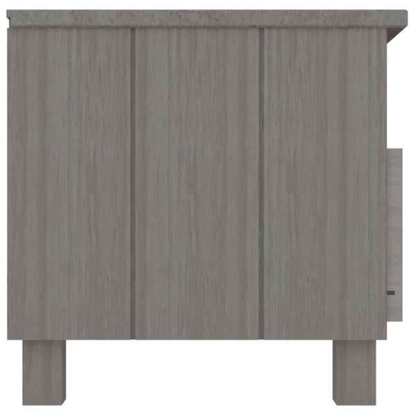 The Living Store Tv-bänk HAMAR ljusgrå 106x40x40 cm massiv furu - TV-bänkar