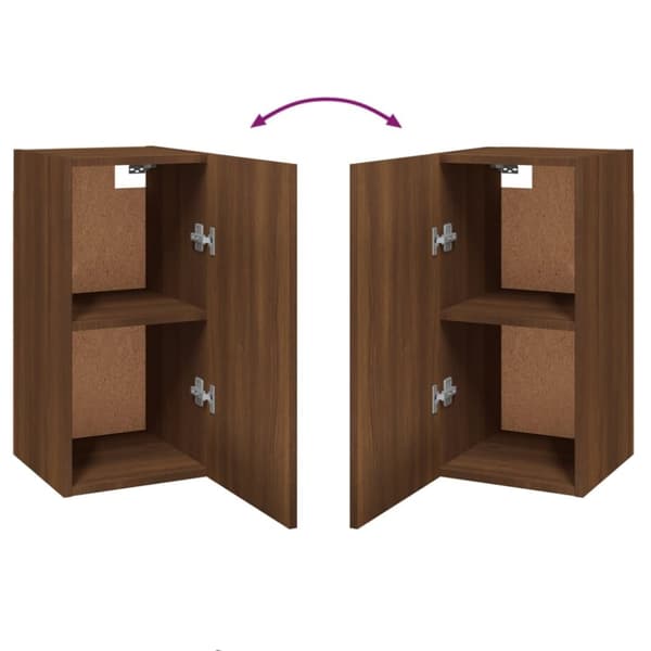 The Living Store TV-taso 2 kpl ruskea tammi 30,5x30x60 cm tekninen puu - TV-tasot