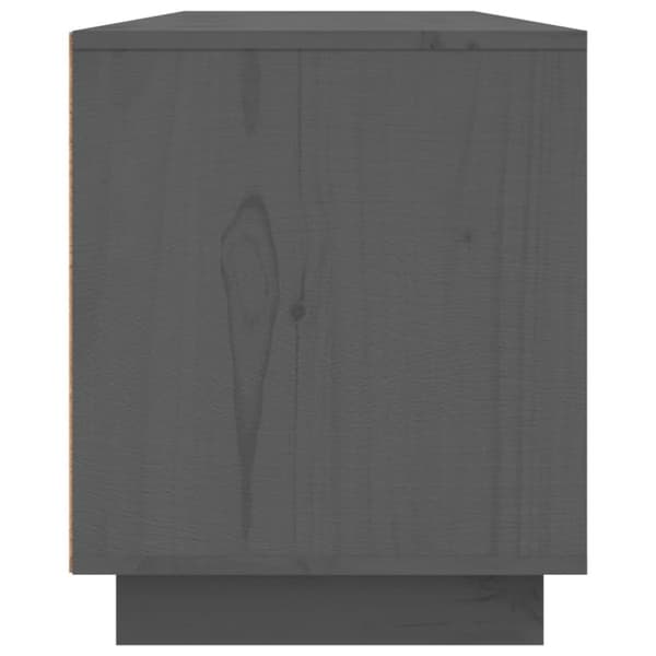 The Living Store tv-bord 156x37x45 cm massivt fyrretræ grå -  TV-møbler