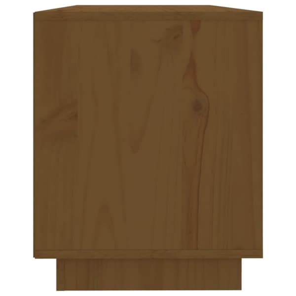 The Living Store Tv-bänk honungsbrun 110,5x35x44 cm massiv furu - TV-bänkar