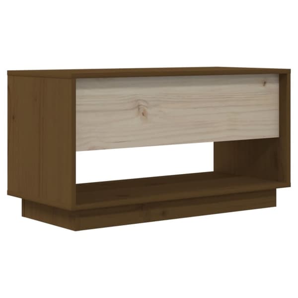 The Living Store Tv-bänk honungsbrun 74x34x40 cm massiv furu -  TV-bänkar