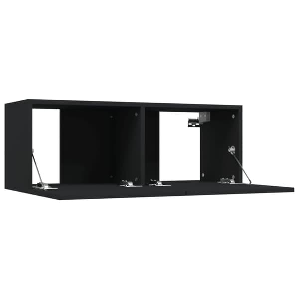 The Living Store Tv-bänkar 2 st svart 80x30x30 cm konstruerat trä -  TV-bänkar