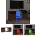 Pikkukuva 1 / 11: The Living Store TV-taso LED-valoilla ruskea tammi 120x30x50 cm -  TV-tasot