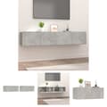 Miniatyrbillede 1 af 11: The Living Store tv-borde 2 stk. 80x30x30 cm konstrueret træ betongrå -  TV-møbler