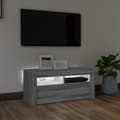 Pikkukuva 4 / 11: The Living Store TV-taso LED-valoilla harmaa Sonoma 90x35x40 cm -  TV-tasot