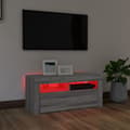 Pikkukuva 6 / 11: The Living Store TV-taso LED-valoilla harmaa Sonoma 90x35x40 cm -  TV-tasot