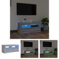 Pikkukuva 1 / 11: The Living Store TV-taso LED-valoilla harmaa Sonoma 90x35x40 cm -  TV-tasot