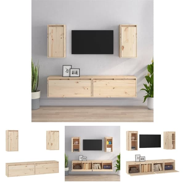 The Living Store TV-tasot 4 kpl täysi mänty -  TV-tasot