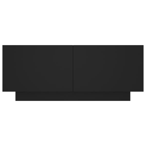 The Living Store tv-bord 100x35x40 cm konstrueret træ sort -  TV-møbler