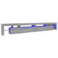 Miniatyrbillede 3 af 11: The Living Store tv-bord med LED-lys 290x36,5x40 cm grå sonoma-eg -  TV-møbler
