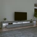 Miniatyrbillede 4 af 11: The Living Store tv-bord med LED-lys 290x36,5x40 cm grå sonoma-eg -  TV-møbler