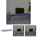 Miniatyrbillede 1 af 11: The Living Store tv-bord med LED-lys 290x36,5x40 cm grå sonoma-eg -  TV-møbler