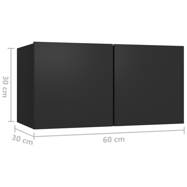The Living Store væghængt tv-skab 60x30x30 cm sort - TV-møbler