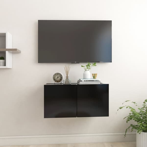 The Living Store væghængt tv-skab 60x30x30 cm sort - TV-møbler