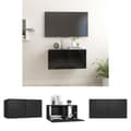 Miniatyrbillede 1 af 9: The Living Store væghængt tv-skab 60x30x30 cm sort -  TV-møbler
