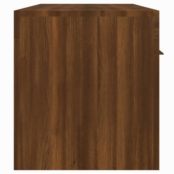 The Living Store tv-bord med LED-lys 140x36,5x40 cm brun egetræsfarve -  TV-møbler