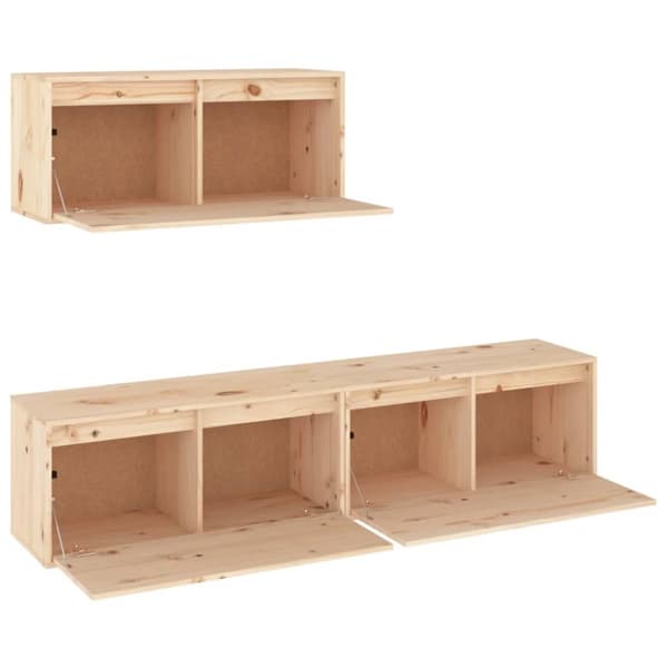 The Living Store TV-tasot 3 kpl täysi mänty - TV-tasot