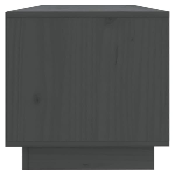 The Living Store tv-bord 90x35x35 cm massivt fyrretræ grå -  TV-møbler