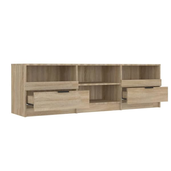 The Living Store tv-bord 150x33,5x45 cm konstrueret træ sonoma-eg -  TV-møbler