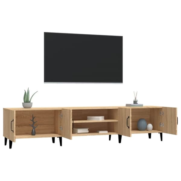 The Living Store tv-bord 180x31,5x40 cm konstrueret træ sonoma-eg -  TV-møbler