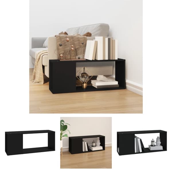 The Living Store TV-bänk svart 80x24x32 cm konstruerat trä - TV-bänkar
