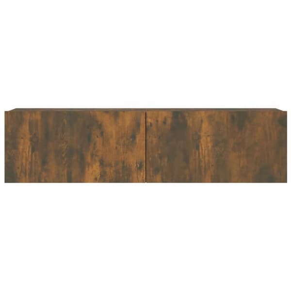 The Living Store Tv-bänk för vägg rökfärgad ek 120x30x30 cm konstruerat trä -  TV-bänkar