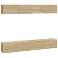 Miniatyrbillede 3 af 9: The Living Store væghængte tv-skabe 4 stk. 100x30x30 cm sonoma-eg -  TV-møbler