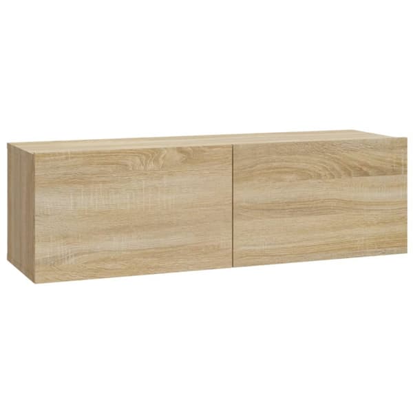 The Living Store væghængte tv-skabe 4 stk. 100x30x30 cm sonoma-eg -  TV-møbler