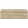 Miniatyrbillede 6 af 9: The Living Store væghængte tv-skabe 4 stk. 100x30x30 cm sonoma-eg -  TV-møbler