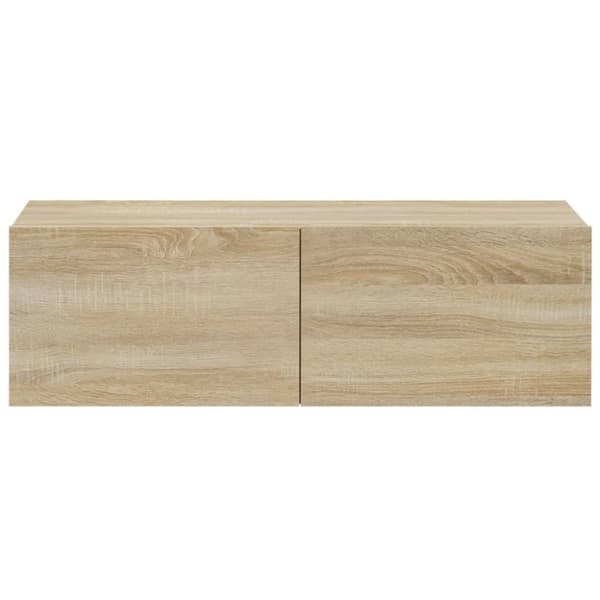 The Living Store væghængte tv-skabe 4 stk. 100x30x30 cm sonoma-eg -  TV-møbler