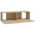 Miniatyrbillede 8 af 9: The Living Store væghængte tv-skabe 4 stk. 100x30x30 cm sonoma-eg -  TV-møbler