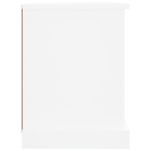 The Living Store tv-bord 73x35,5x47,5 cm konstrueret træ hvid -  TV-møbler